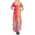 Polynesia Summer Maxi Dress Plumeria Pink Gradient Curves LT7 - Polynesian Pride