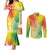 Polynesia Couples Matching Mermaid Dress and Long Sleeve Button Shirts Plumeria Reggae Curves LT7 Reggae - Polynesian Pride