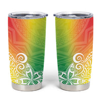 Polynesia Tumbler Cup Plumeria Reggae Curves LT7 Colorful - Polynesian Pride