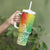 Polynesia Tumbler With Handle Plumeria Reggae Curves