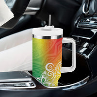 Polynesia Tumbler With Handle Plumeria Reggae Curves LT7 - Polynesian Pride