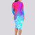 Polynesia Long Sleeve Bodycon Dress Plumeria Galaxy Gradient Curves LT7 - Polynesian Pride