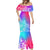 Polynesia Mermaid Dress Plumeria Galaxy Gradient Curves LT7 - Polynesian Pride