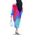 Polynesia Off The Shoulder Long Sleeve Dress Plumeria Galaxy Gradient Curves LT7 - Polynesian Pride