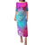 Polynesia Puletasi Plumeria Galaxy Gradient Curves LT7 Long Dress Galaxy - Polynesian Pride