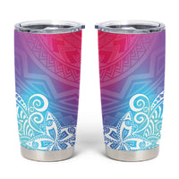 Polynesia Tumbler Cup Plumeria Galaxy Gradient Curves LT7 Colorful - Polynesian Pride