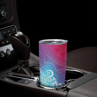 Polynesia Tumbler Cup Plumeria Galaxy Gradient Curves LT7 - Polynesian Pride