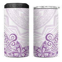 Polynesia 4 in 1 Can Cooler Tumbler Plumeria Lavender Curves LT7 One Size: 16 oz Lavender - Polynesian Pride