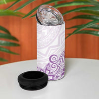 Polynesia 4 in 1 Can Cooler Tumbler Plumeria Lavender Curves LT7 - Polynesian Pride