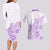 Polynesia Couples Matching Long Sleeve Bodycon Dress and Hawaiian Shirt Plumeria Lavender Curves LT7 - Polynesian Pride