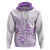 Polynesia Hoodie Plumeria Lavender Curves LT7 - Polynesian Pride