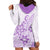 Polynesia Hoodie Dress Plumeria Lavender Curves LT7 - Polynesian Pride