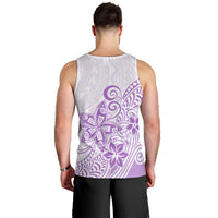 Polynesia Men Tank Top Plumeria Lavender Curves LT7 - Polynesian Pride