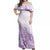 Polynesia Off Shoulder Maxi Dress Plumeria Lavender Curves LT7 Women Purple - Polynesian Pride