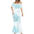 Polynesia Mermaid Dress Plumeria Turquoise Curves LT7 - Polynesian Pride