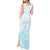 Polynesia Tank Maxi Dress Plumeria Turquoise Curves LT7 - Polynesian Pride