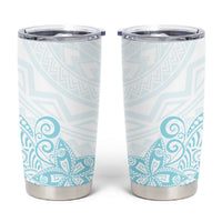 Polynesia Tumbler Cup Plumeria Turquoise Curves LT7 Turquoise - Polynesian Pride