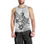 Polynesia Men Tank Top Plumeria White Curves LT7 - Polynesian Pride