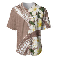 Aloha Hawaii Festive Baseball Jersey Frangipani Lace Classic - Beige LT7 Beige - Polynesian Pride