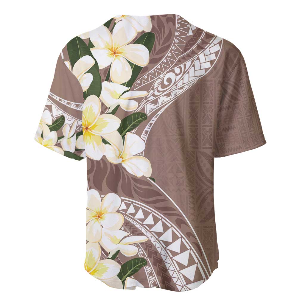 Aloha Hawaii Festive Baseball Jersey Frangipani Lace Classic - Beige LT7 - Polynesian Pride
