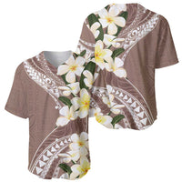 Aloha Hawaii Festive Baseball Jersey Frangipani Lace Classic - Beige LT7 - Polynesian Pride