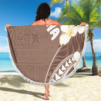 Aloha Hawaii Festive Beach Blanket Frangipani Lace Classic - Beige LT7 - Polynesian Pride