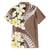 Aloha Hawaii Festive Family Matching Off Shoulder Maxi Dress and Hawaiian Shirt Frangipani Lace Classic - Beige