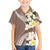 Aloha Hawaii Festive Family Matching Puletasi and Hawaiian Shirt Frangipani Lace Classic - Beige