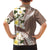 Aloha Hawaii Festive Family Matching Short Sleeve Bodycon Dress and Hawaiian Shirt Frangipani Lace Classic - Beige