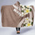 Aloha Hawaii Festive Hooded Blanket Frangipani Lace Classic - Beige