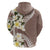 Aloha Hawaii Festive Hoodie Frangipani Lace Classic - Beige