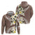 Aloha Hawaii Festive Hoodie Frangipani Lace Classic - Beige