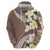 Aloha Hawaii Festive Hoodie Frangipani Lace Classic - Beige