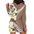 Aloha Hawaii Festive Hoodie Dress Frangipani Lace Classic - Beige