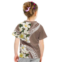 Aloha Hawaii Festive Kid T Shirt Frangipani Lace Classic - Beige LT7 - Polynesian Pride