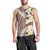 Aloha Hawaii Festive Men Tank Top Frangipani Lace Classic - Beige