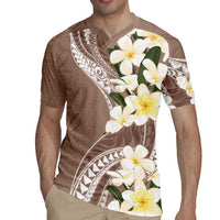Aloha Hawaii Festive Rugby Jersey Frangipani Lace Classic - Beige LT7 - Polynesian Pride