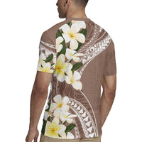 Aloha Hawaii Festive Rugby Jersey Frangipani Lace Classic - Beige LT7 - Polynesian Pride