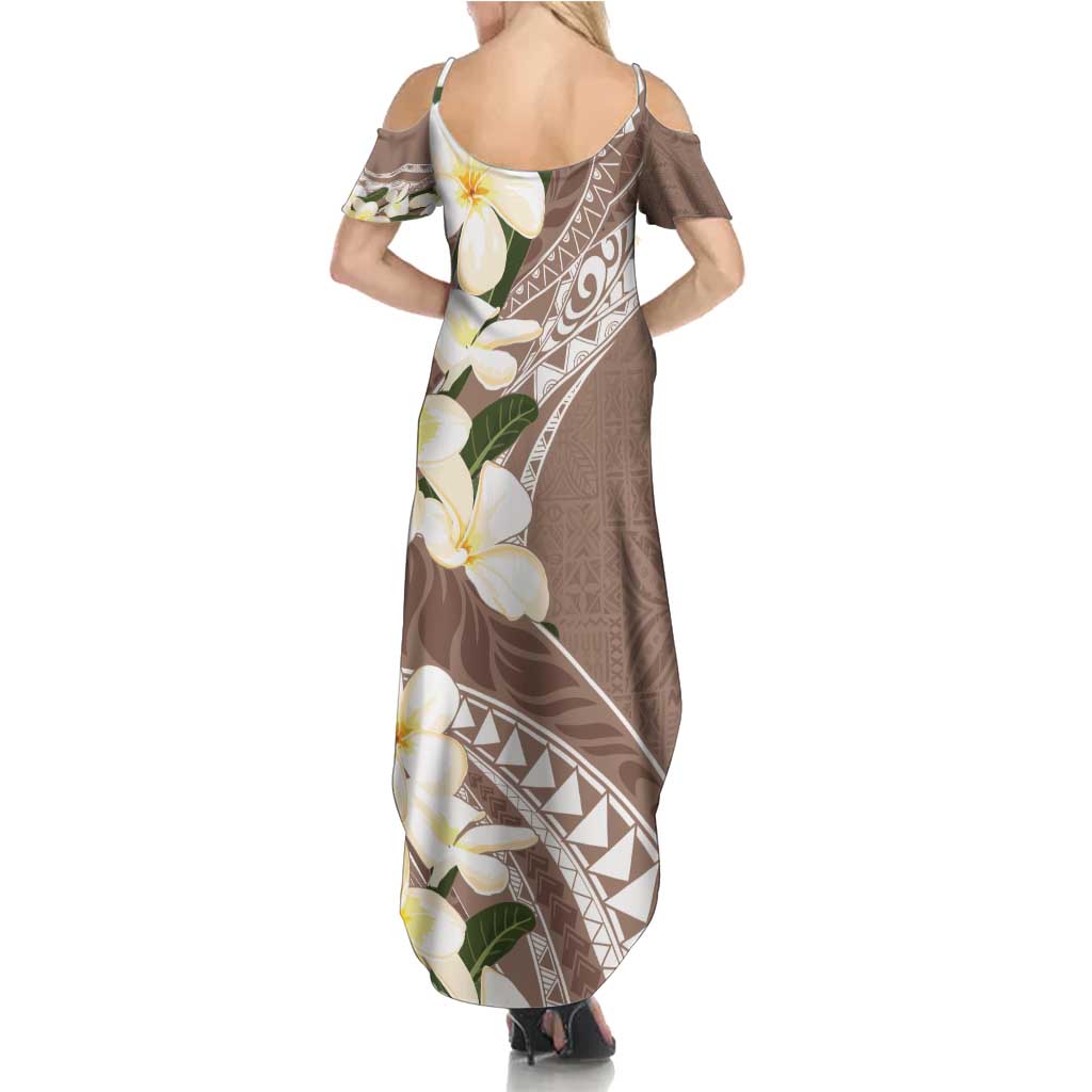 Aloha Hawaii Festive Summer Maxi Dress Frangipani Lace Classic - Beige LT7 - Polynesian Pride