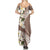 Aloha Hawaii Festive Summer Maxi Dress Frangipani Lace Classic - Beige