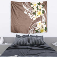 Aloha Hawaii Festive Tapestry Frangipani Lace Classic - Beige LT7 - Polynesian Pride