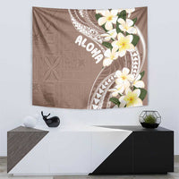 Aloha Hawaii Festive Tapestry Frangipani Lace Classic - Beige LT7 - Polynesian Pride