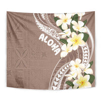 Aloha Hawaii Festive Tapestry Frangipani Lace Classic - Beige LT7 - Polynesian Pride
