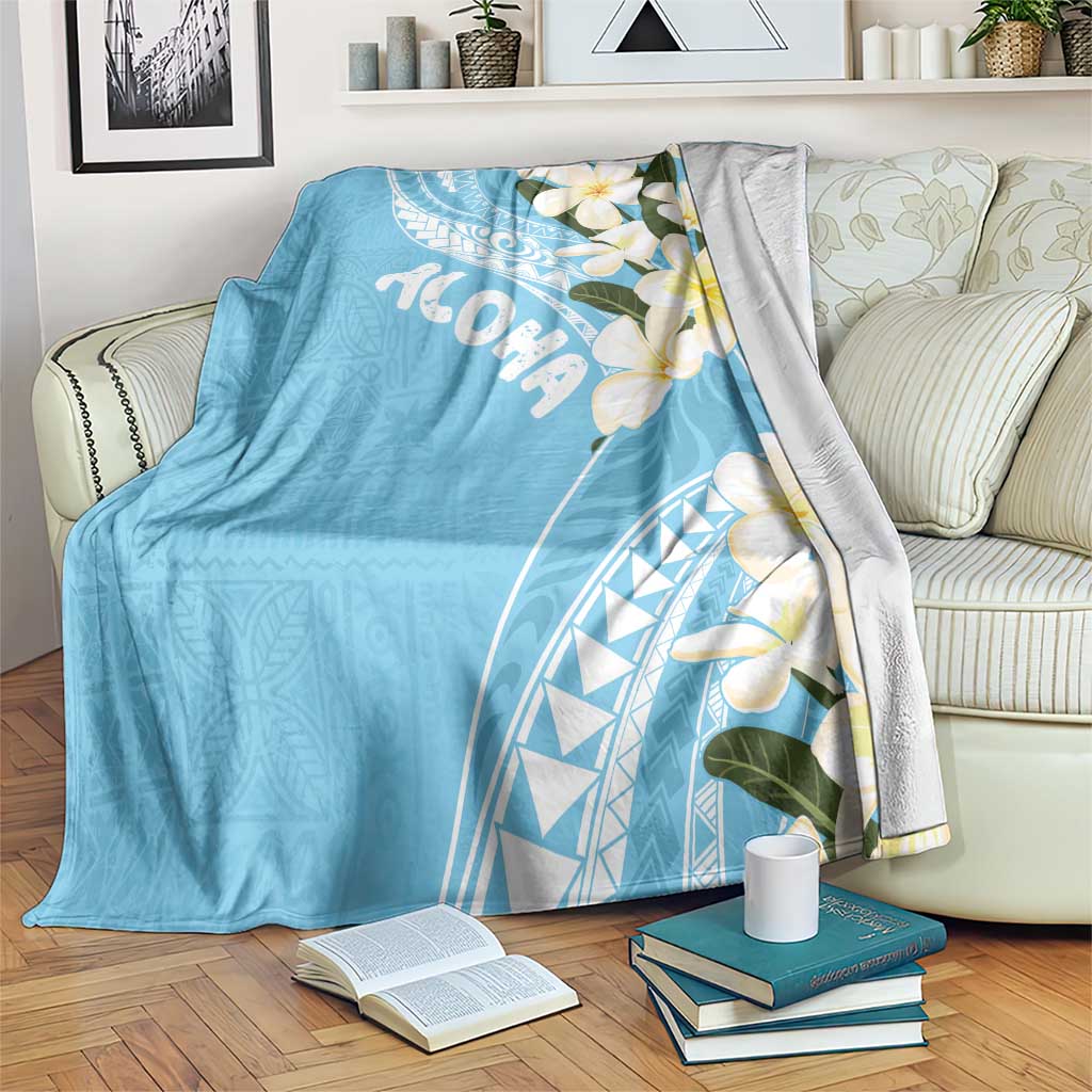 Aloha Hawaii Festive Blanket Frangipani Lace Classic - Turquoise LT7 Turquoise - Polynesian Pride