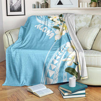 Aloha Hawaii Festive Blanket Frangipani Lace Classic - Turquoise LT7 Turquoise - Polynesian Pride