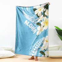 Aloha Hawaii Festive Blanket Frangipani Lace Classic - Turquoise LT7 - Polynesian Pride