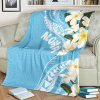 Aloha Hawaii Festive Blanket Frangipani Lace Classic - Turquoise LT7 - Polynesian Pride