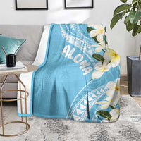 Aloha Hawaii Festive Blanket Frangipani Lace Classic - Turquoise LT7 - Polynesian Pride