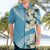 Aloha Hawaii Festive Hawaiian Shirt Frangipani Lace Classic - Turquoise