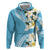 Aloha Hawaii Festive Hoodie Frangipani Lace Classic - Turquoise